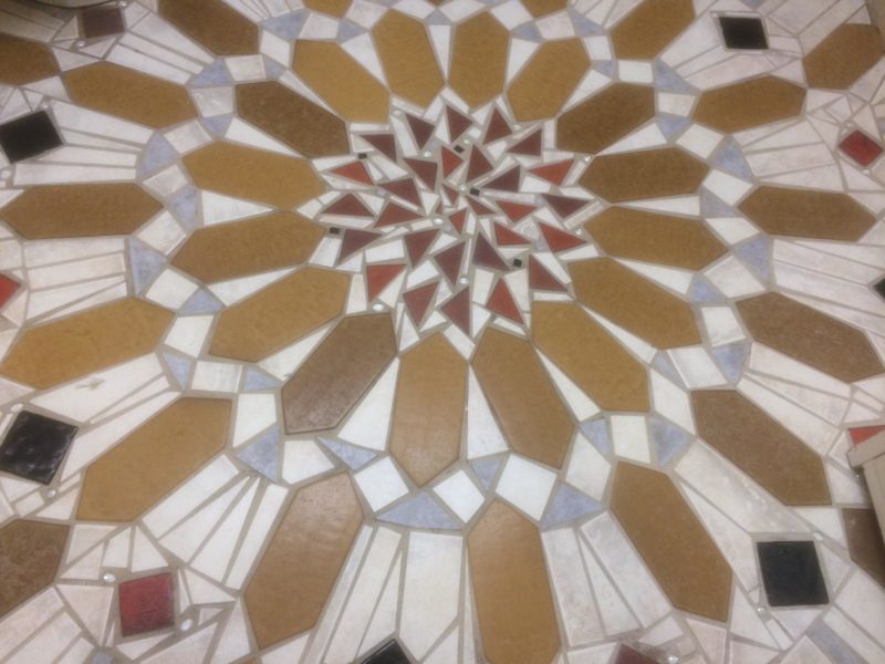 mosaic floor cleaned and sealed