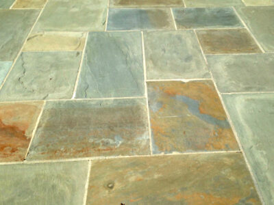 Cleaned tiles in close up