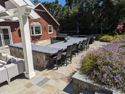 Cleaned outdoor stonework and BBQ area near Menlo Park